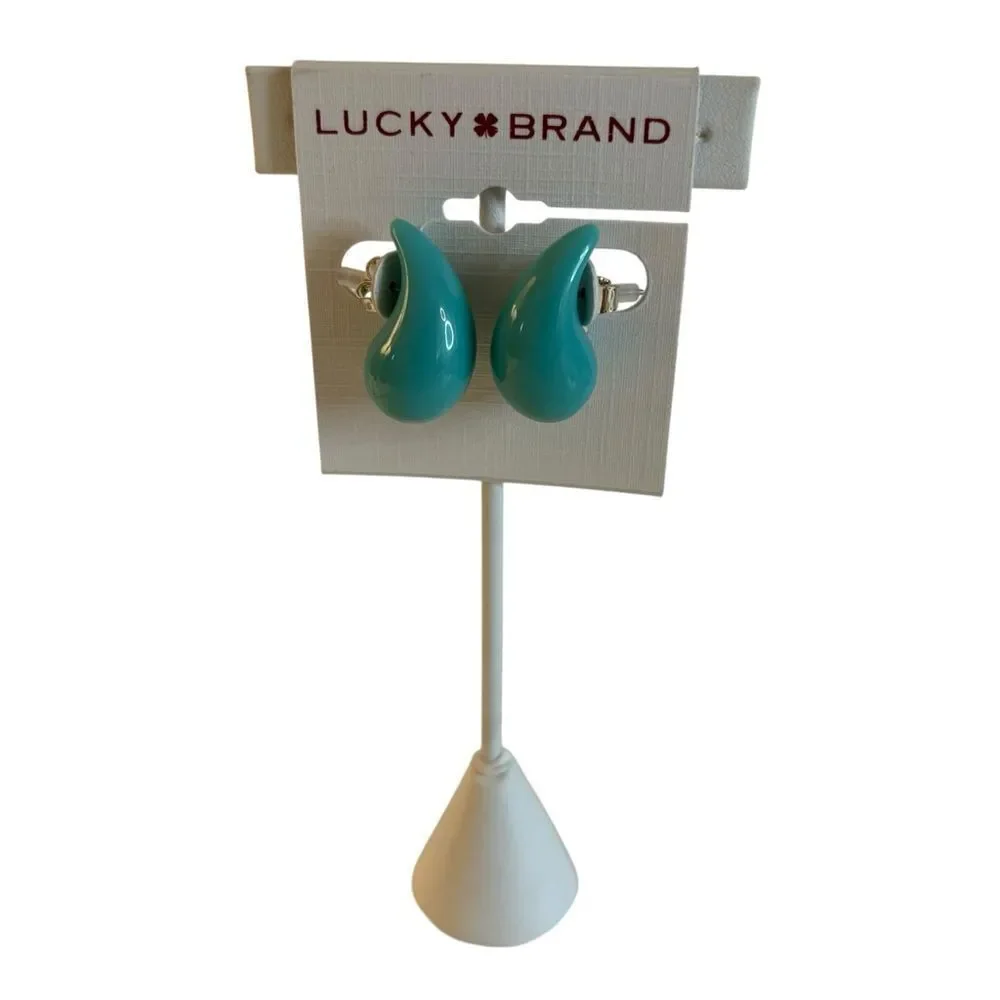 Sleek & Stylish Turquoise Teardrop Earrings